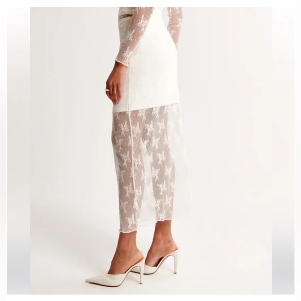 Abercrombie & Fitch NWT!!!!!l Lace midi skirt - Picture 2 of 11